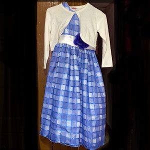 Princess Faith Brand Blue x White Dress